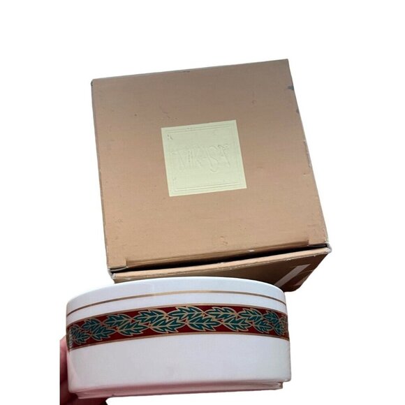 Vintage Christmas Santa Claus Old Saint Nick Mikasa Trinket Box 5 X 2 - Picture 6 of 6